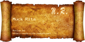 Muck Rita névjegykártya