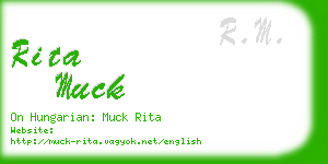 rita muck business card